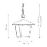 Elstead York 1 Light Porch Chain Lantern