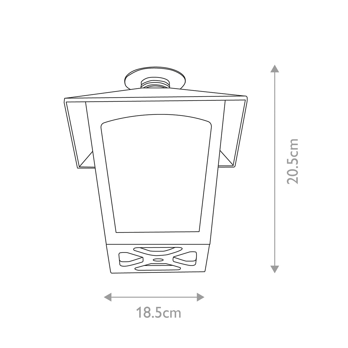 Elstead York 1 Light Flush Porch Lantern