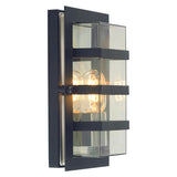 Norlys Boden 1 Light Wall Light - Black With Clear Polycarbonate