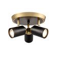 Brick Lane Alpha Round Ceiling Spotlight Black and Brass –  from Amos Lighting + Home