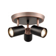 Brick Lane Alpha Round Ceiling Spotlight Black and Copper –  from Amos Lighting + Home