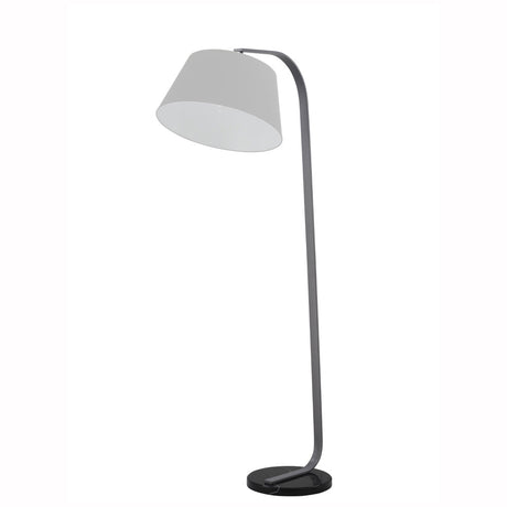 Brick Lane Arc Floor Lamp Black Marble Base with Grey Shade –  from Amos Lighting + Home