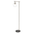 Brick Lane Argon Marble and Glass Floor Lamp Satin Nickel –  from Amos Lighting + Home