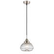 Brick Lane Artillery Pendant Satin Nickel and Ribbed Glass –  from Amos Lighting + Home