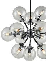 Brick Lane Astrix 12 Light Chandelier Black and Chrome –  from Amos Lighting + Home