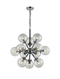 Brick Lane Astrix 12 Light Chandelier Black and Chrome –  from Amos Lighting + Home