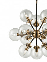 Brick Lane Astrix 12 Light Chandelier Black and Gold –  from Amos Lighting + Home