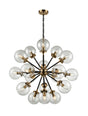 Brick Lane Astrix 18 Light Chandelier Black and Gold –  from Amos Lighting + Home