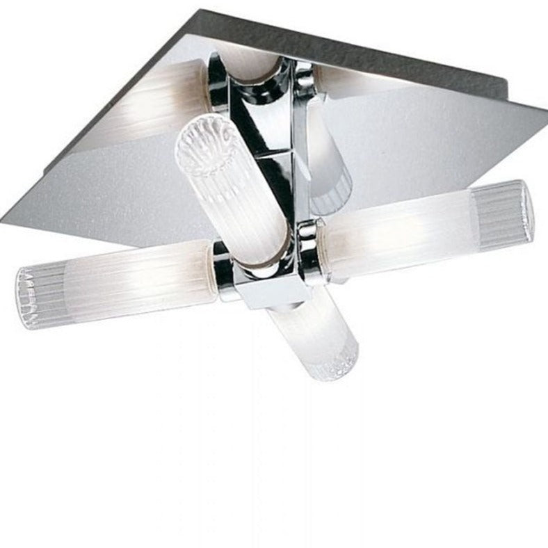 Brick Lane Bathroom 4 Light Chrome Ceiling Light IP44 –  from Amos Lighting + Home