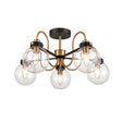 Brick Lane Beaulieu 5 Light Ceiling Antique Gold & Glass –  from Amos Lighting + Home