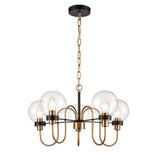Brick Lane Beaulieu 5 Light Chandelier Antique Gold & Glass –  from Amos Lighting + Home