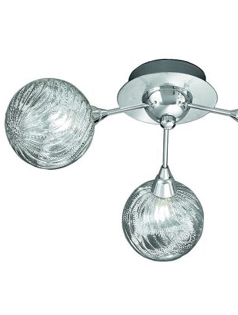 Brick Lane Budleigh 3lt Flush Ceiling Light Polished Chrome –  from Amos Lighting + Home