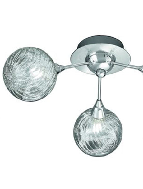 Brick Lane Budleigh 3lt Flush Ceiling Light Polished Chrome –  from Amos Lighting + Home