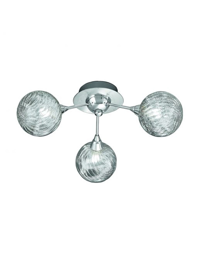 Brick Lane Budleigh 3lt Flush Ceiling Light Polished Chrome –  from Amos Lighting + Home