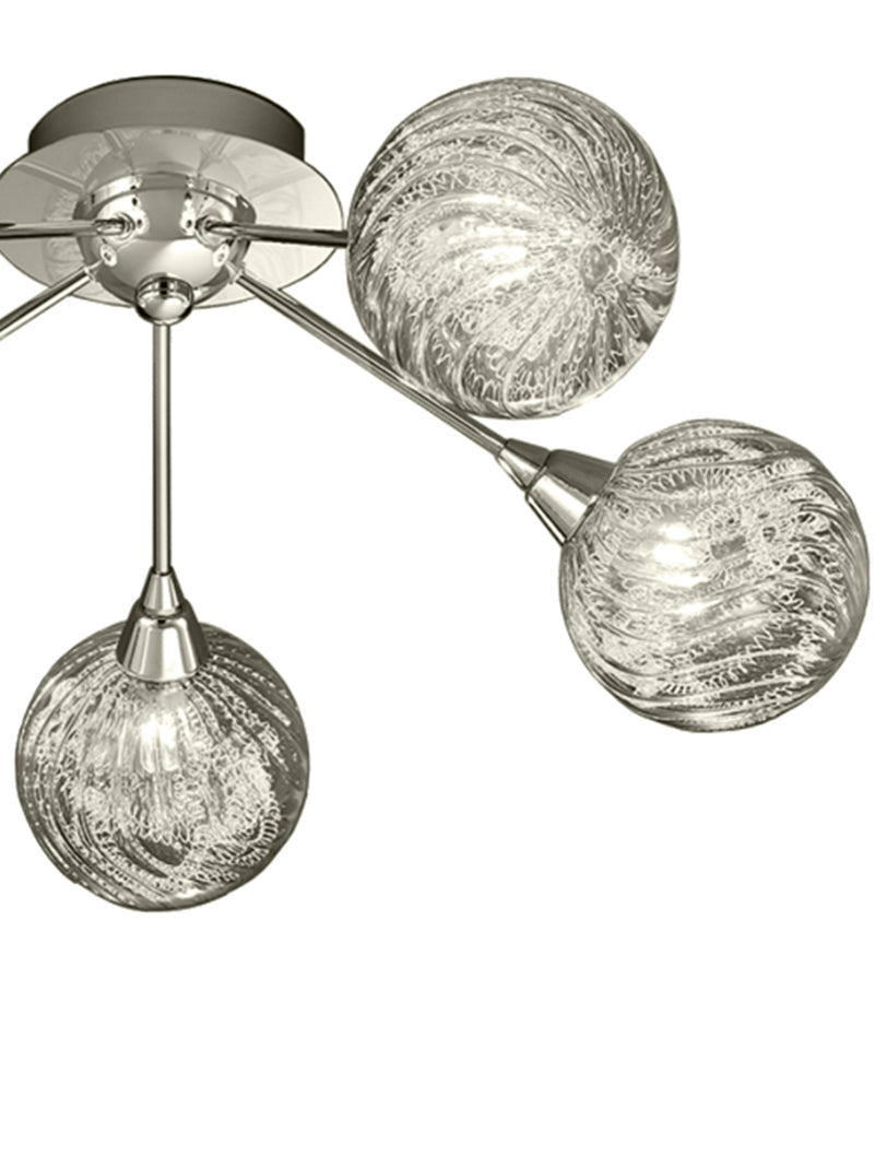 Brick Lane Budleigh 5 Light Flush Ceiling Light Polished Chrome –  from Amos Lighting + Home