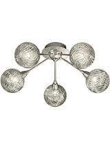 Brick Lane Budleigh 5 Light Flush Ceiling Light Polished Chrome –  from Amos Lighting + Home