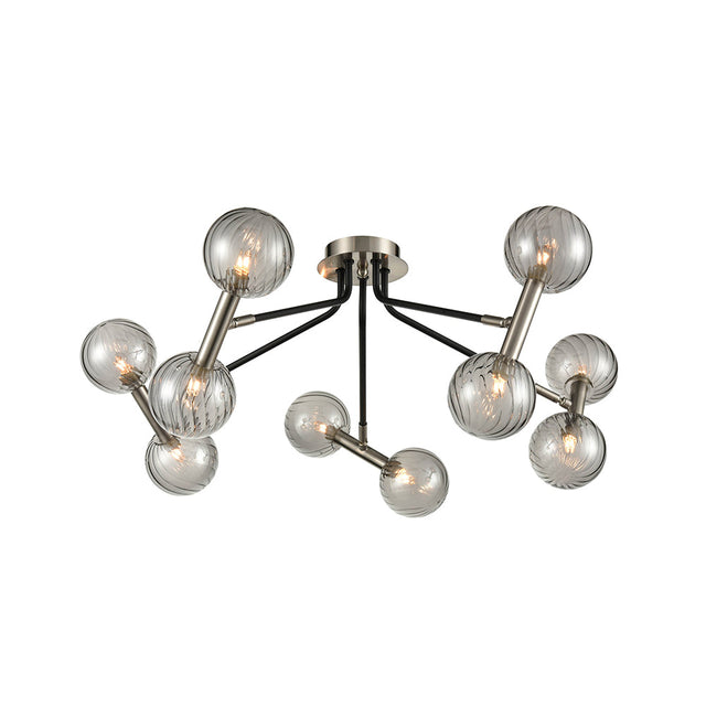 Brick Lane Castlands 10 Ceiling Light Chrome and Glass –  from Amos Lighting + Home