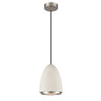 Brick Lane Clarence Textured Concrete Pendant Satin Nickel –  from Amos Lighting + Home