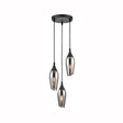 Brick Lane Colombo 3 Light Cluster Pendant Smoked Glass –  from Amos Lighting + Home