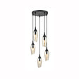 Brick Lane Colombo 5 Light Cluster Pendant Amber Glass –  from Amos Lighting + Home