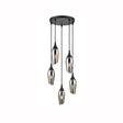 Brick Lane Colombo 5 Light Cluster Pendant Smoked Glass –  from Amos Lighting + Home