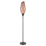 Brick Lane Colombo Floor Lamp Black with Copper Glass –  from Amos Lighting + Home