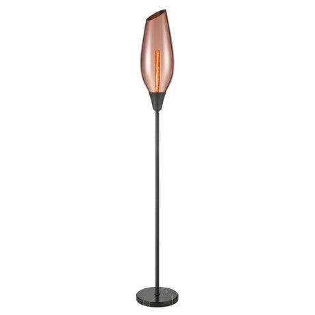 Brick Lane Colombo Floor Lamp Black with Copper Glass –  from Amos Lighting + Home