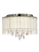 Brick Lane Droplet 6lt Flush Ceiling Light Bronze with Champagne Glass –  from Amos Lighting + Home