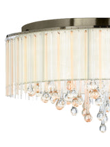 Brick Lane Droplet 8lt Flush Ceiling Light Bronze with Champagne Glass –  from Amos Lighting + Home