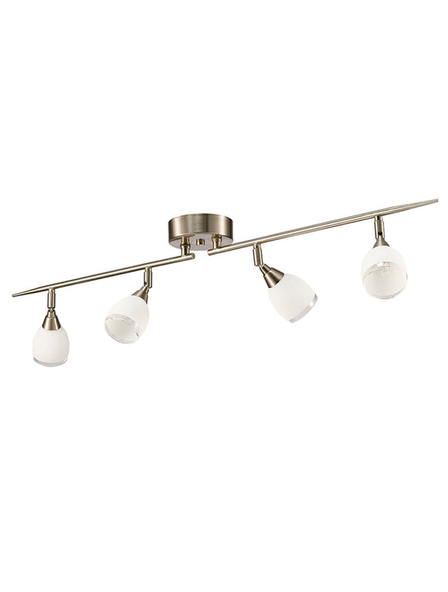 Brick Lane Edged 4 Bar Spotlight Satin Nickel –  from Amos Lighting + Home