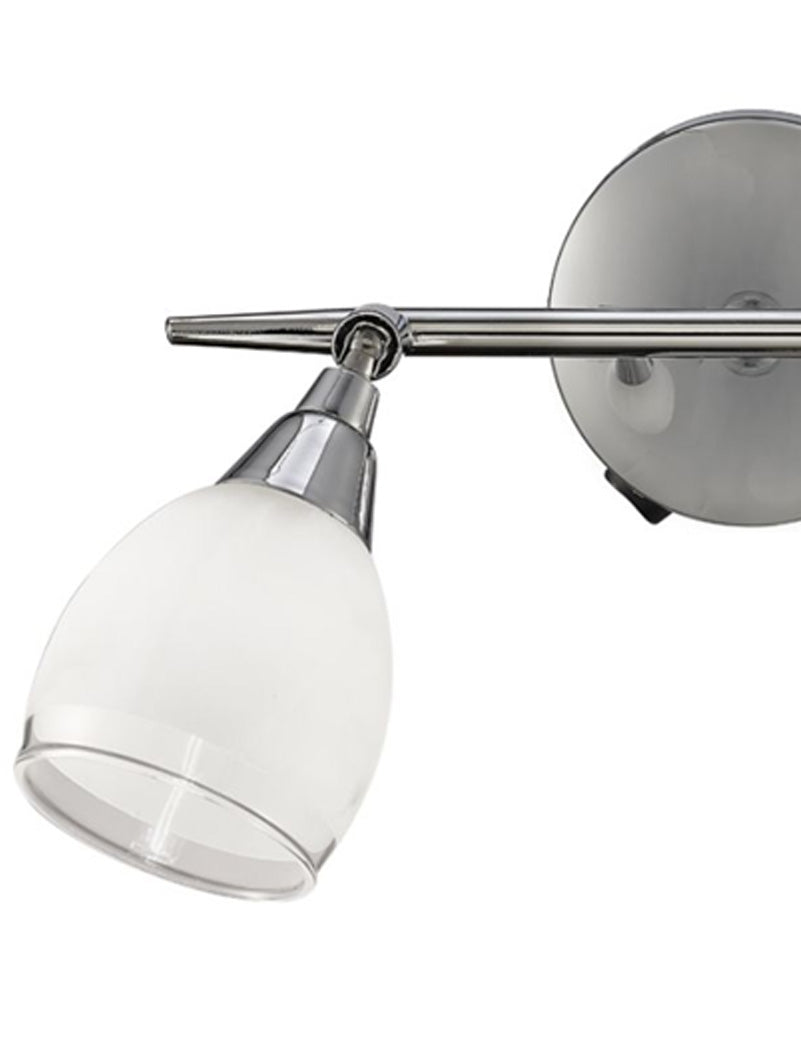 Brick Lane Edged Double Wall Light Satin Nickel –  from Amos Lighting + Home