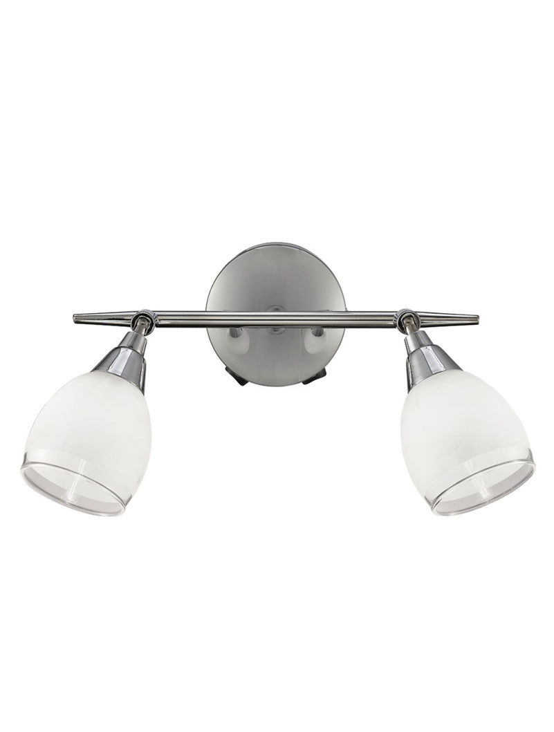 Brick Lane Edged Double Wall Light Satin Nickel –  from Amos Lighting + Home