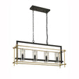 Brick Lane Egbert 4 Light Pendant Bar Black and Gold –  from Amos Lighting + Home