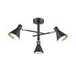 Brick Lane Eugenia 3 Light Adjustable Spotlight Black and Silver –  from Amos Lighting + Home