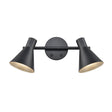 Brick Lane Eugenia Double Spotlight Swtiched Black and Silver –  from Amos Lighting + Home