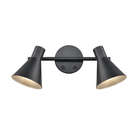 Brick Lane Eugenia Double Spotlight Swtiched Black and Silver –  from Amos Lighting + Home