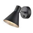 Brick Lane Eugenia Single Spotlight Switched Black and Silver –  from Amos Lighting + Home