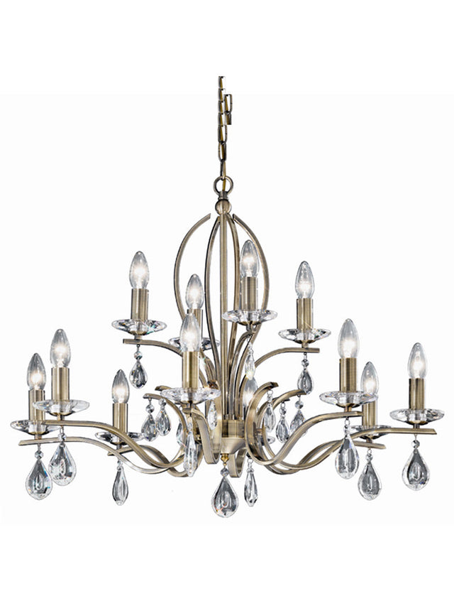 Brick Lane Gem 12 Light Chandelier Antique Bronze –  from Amos Lighting + Home