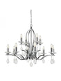 Brick Lane Gem 12 Light Chandelier Satin Nickel –  from Amos Lighting + Home