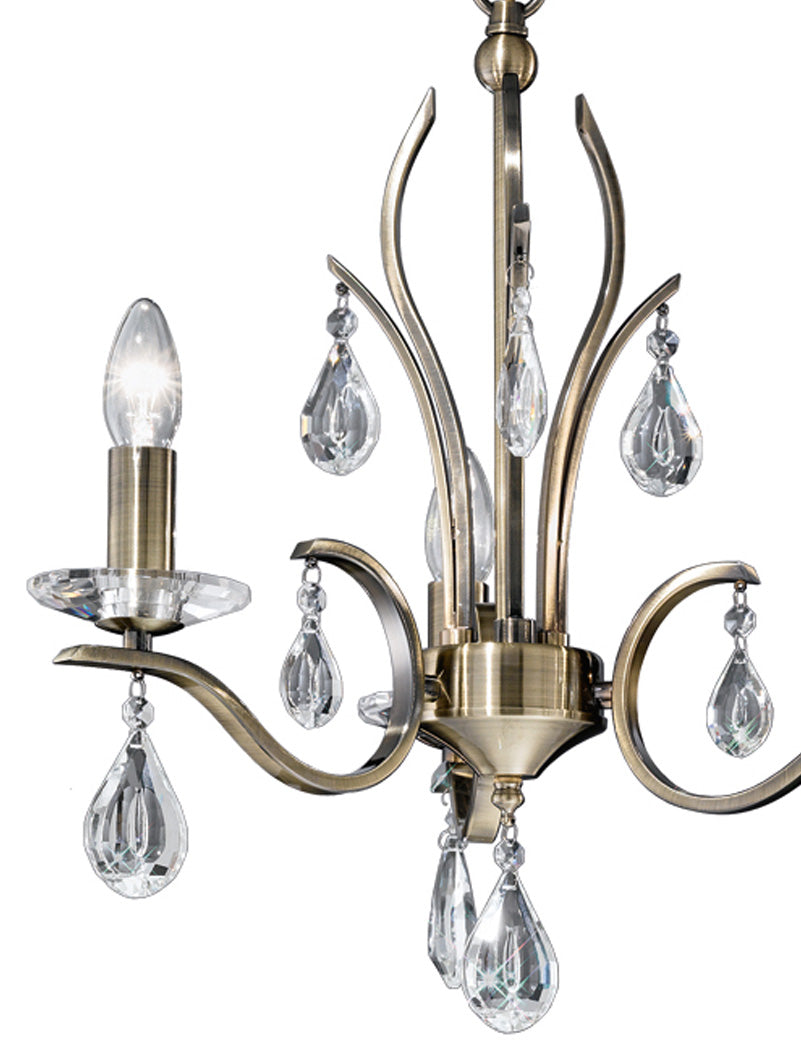 Brick Lane Gem 3 Light Chandelier Antique Bronze –  from Amos Lighting + Home