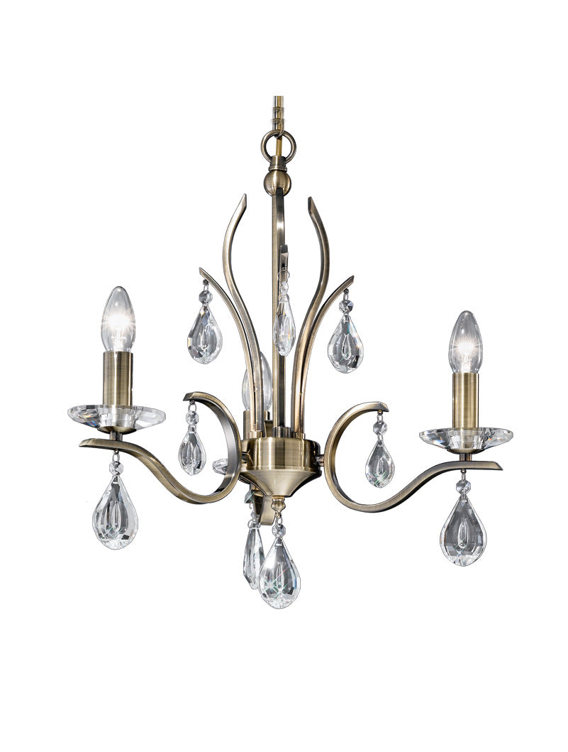 Brick Lane Gem 3 Light Chandelier Antique Bronze –  from Amos Lighting + Home