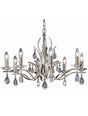 Brick Lane Gem 8 Light Chandelier Satin Nickel –  from Amos Lighting + Home