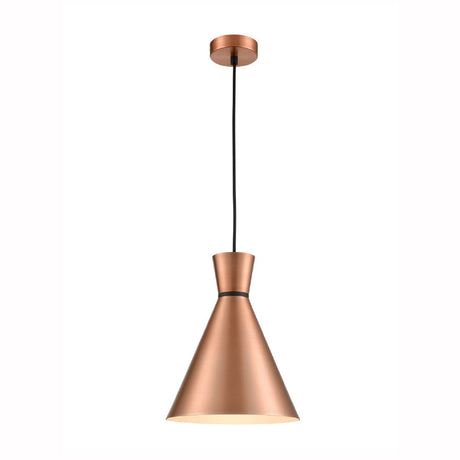 Brick Lane Gladstone Conical Pendant Satin Copper –  from Amos Lighting + Home