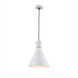 Brick Lane Gladstone Conical Pendant Satin White –  from Amos Lighting + Home