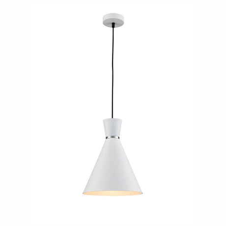 Brick Lane Gladstone Conical Pendant Satin White –  from Amos Lighting + Home