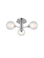 Brick Lane Globe 3lt Flush Ceiling Light Polished Chrome –  from Amos Lighting + Home