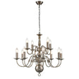 Brick Lane Goldsmith 12 Light Chandelier Pewter –  from Amos Lighting + Home