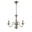 Brick Lane Goldsmith 3 Light Chandelier Pewter –  from Amos Lighting + Home