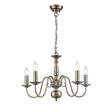 Brick Lane Goldsmith 5 Light Chandelier Pewter –  from Amos Lighting + Home