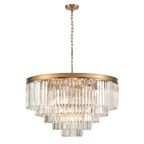 Brick Lane Highclere Brushed Brass Chandelier 27 Light –  from Amos Lighting + Home